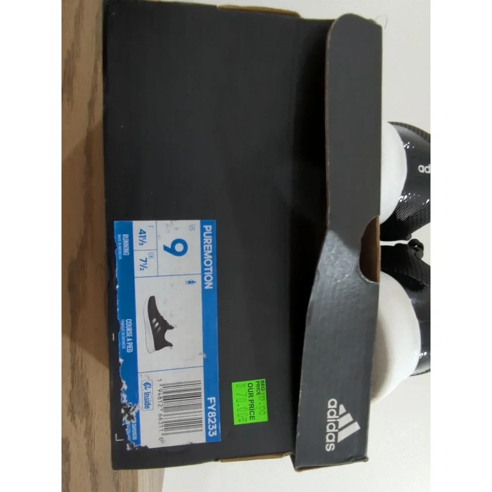 Adidas Puremotion Womens 9 Running Shoes Black White Sneakers FY8233